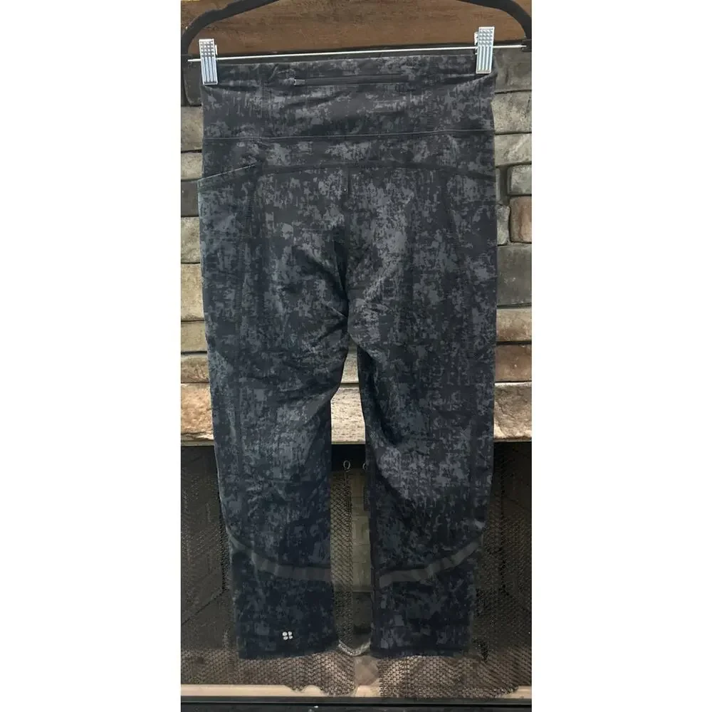 Women’s SWEATY BETTY Black/Gray 7/8 Leggings Size M *B6